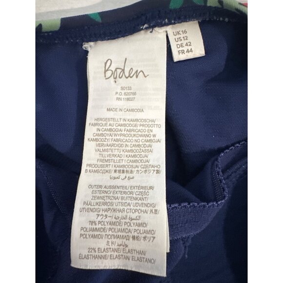 Boden Green and Blue One Piece Swimsuit with Tropical Print - Picture 3 of 7